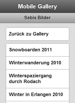 Mobile Gallery - Albumlist