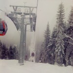 Nebel hinter der Gondel
