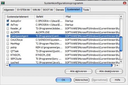 msconfig - CamSpace